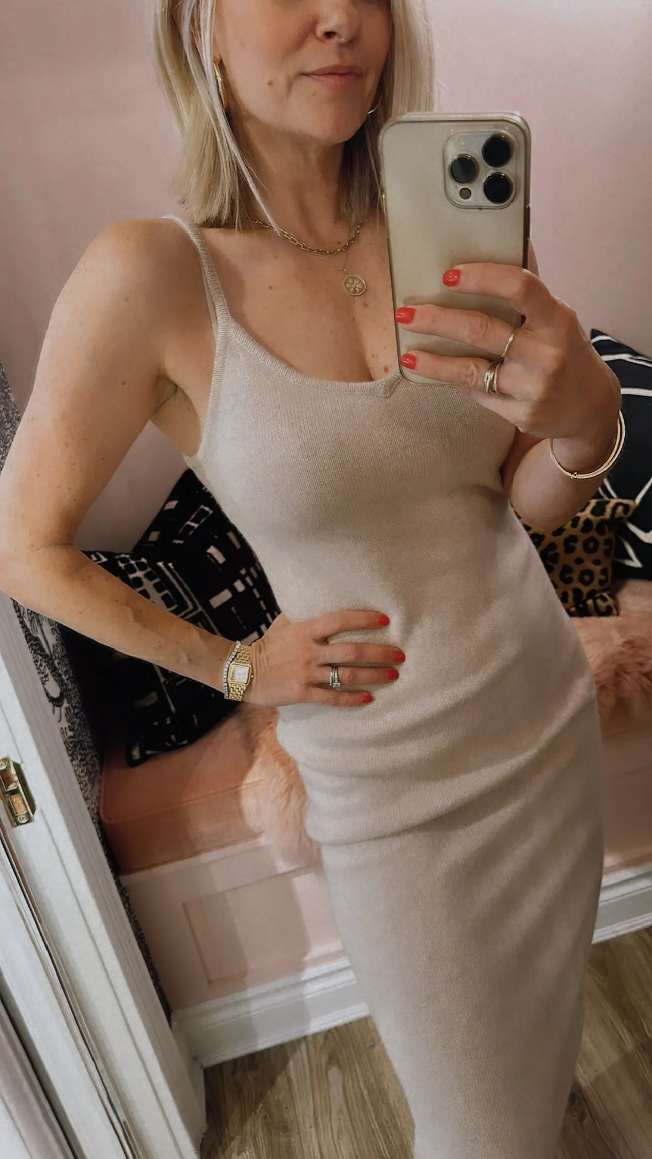 Cashmere V-Neck Tank Dress