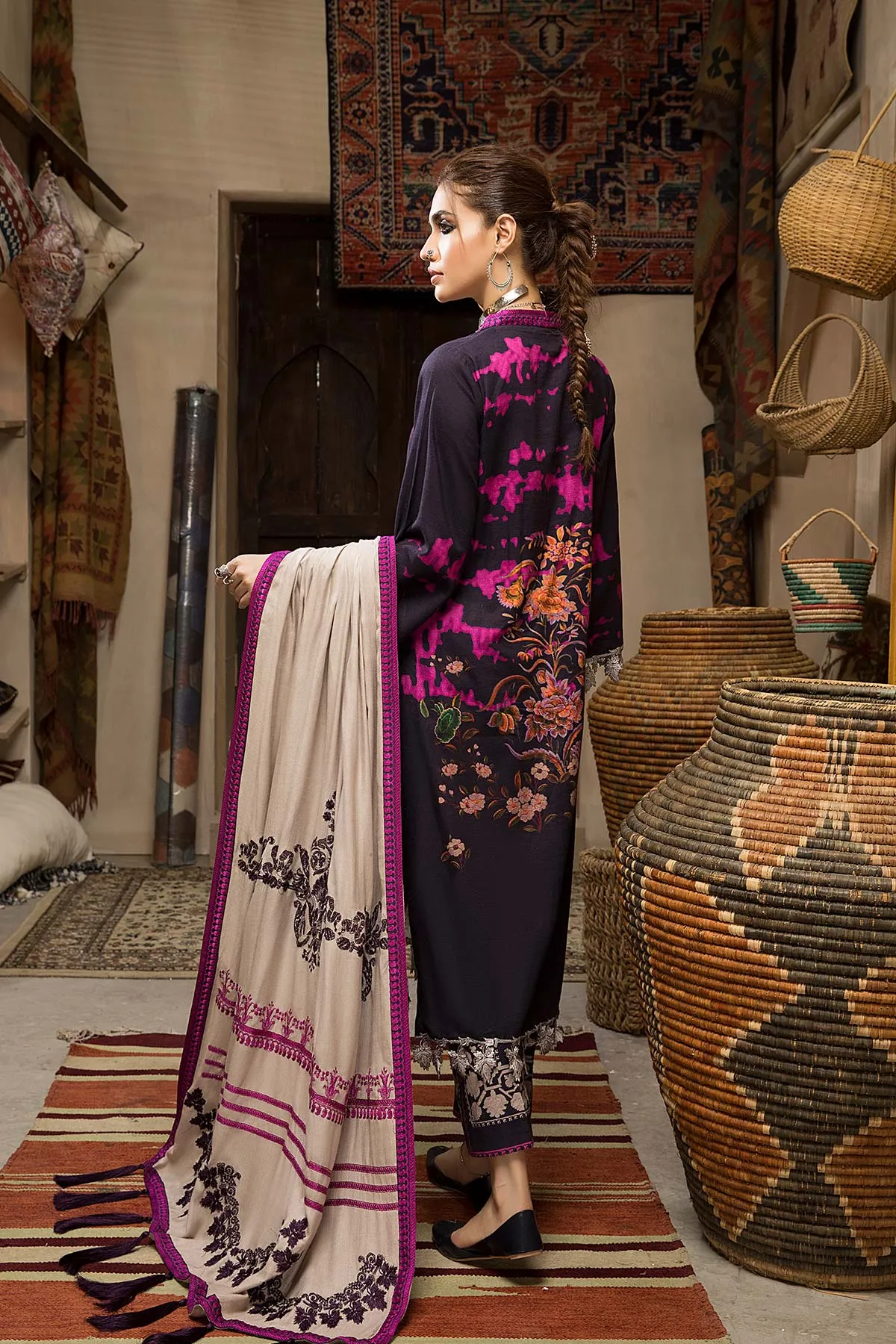 Charizma Naranji · Embroidered Khaddar With Khaddar Shawl Vol 1 – CNW-05