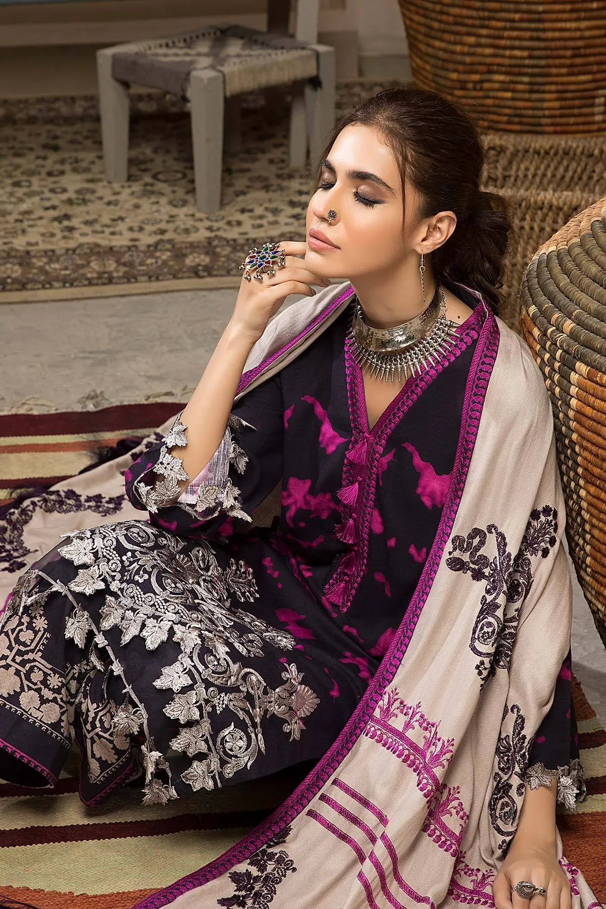 Charizma Naranji · Embroidered Khaddar With Khaddar Shawl Vol 1 – CNW-05