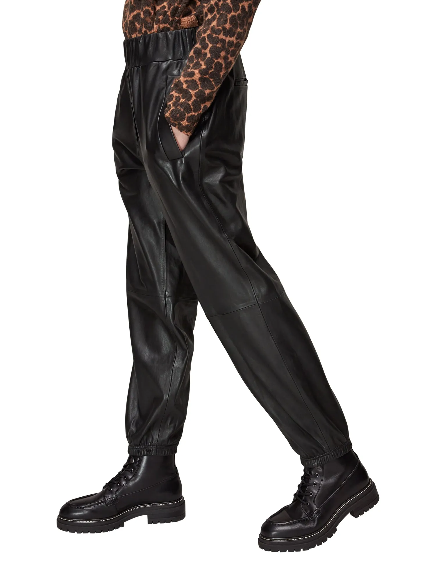 Charlie Leather Cuffed Trousers