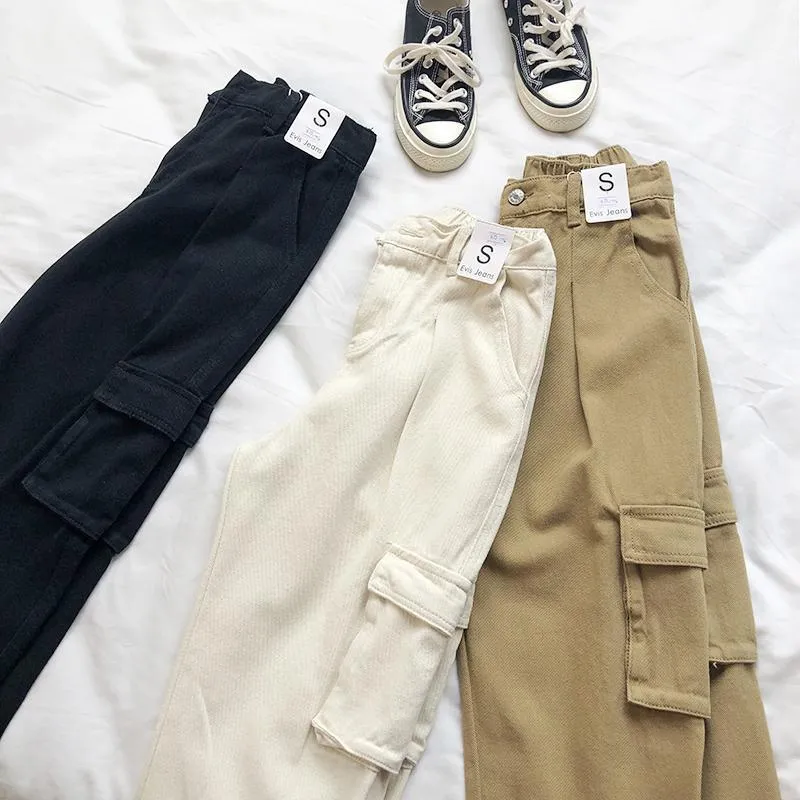 Comfy Big Pockets High Waist Cargo Pants