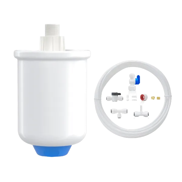 Connect RO System to Refrigerator - Waterdrop PMT Small Water Pressure Tank for Smart Reverse Osmosis, with 1/4" Water Tubing