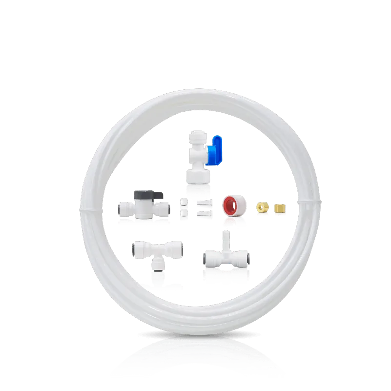 Connect RO System to Refrigerator - Waterdrop PMT Small Water Pressure Tank for Smart Reverse Osmosis, with 1/4" Water Tubing