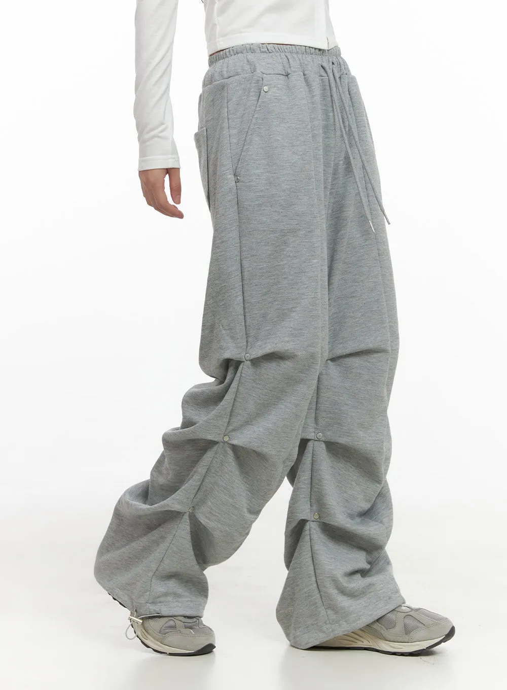 Cotton Pintuck Banded Sweatpants CS405