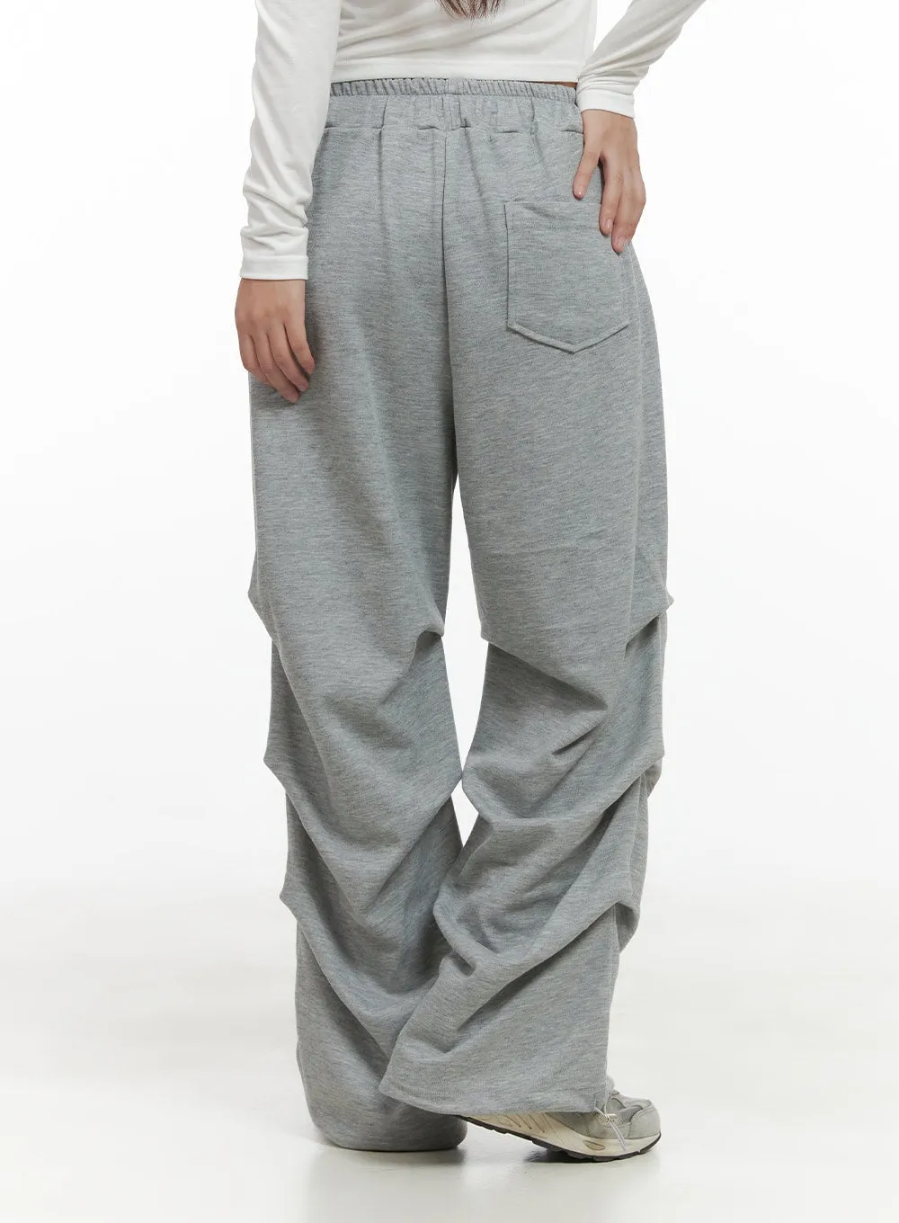 Cotton Pintuck Banded Sweatpants CS405