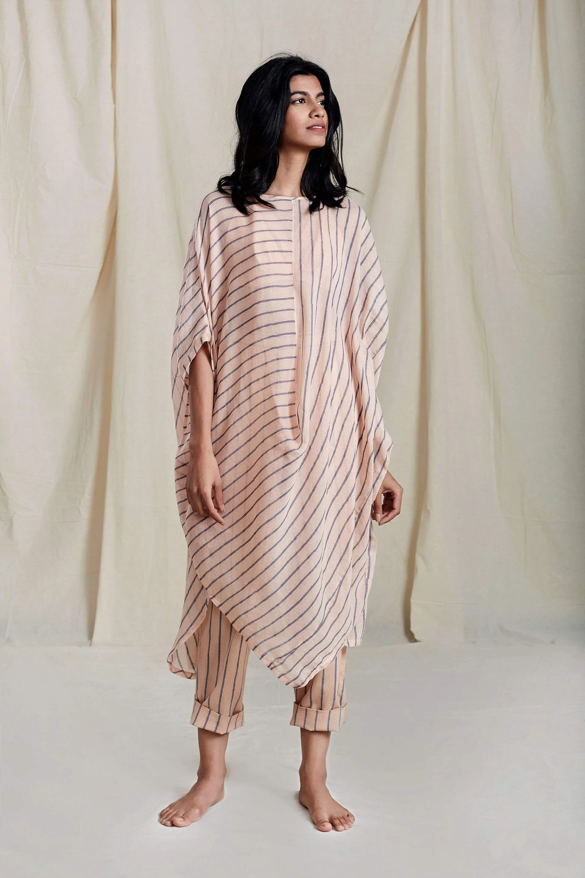 Cowl Tunic Dress Peach