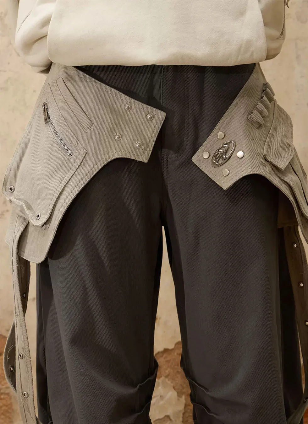 Detachable Waist Pack Cargo Pants