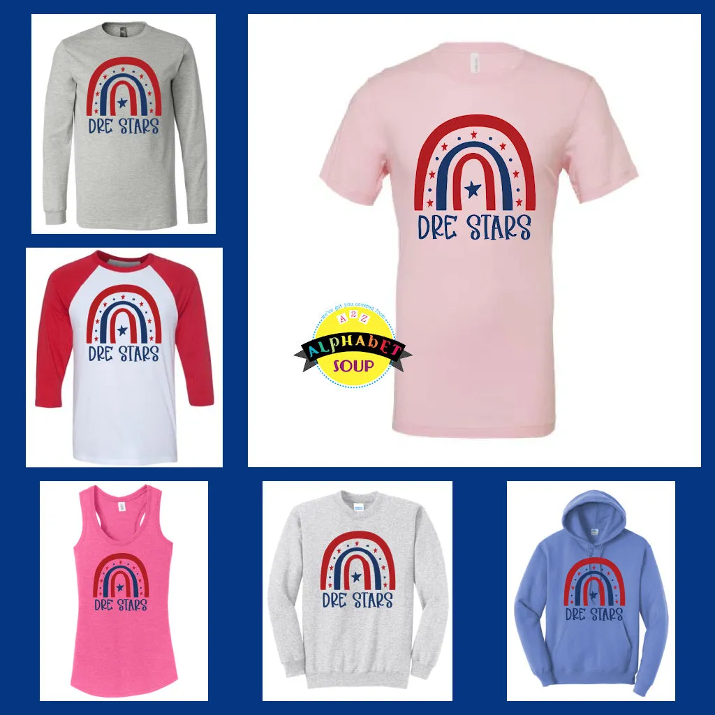 Discovery Ridge Elementary Rainbow Design On Adult and Youth Tees And Sweatshirts