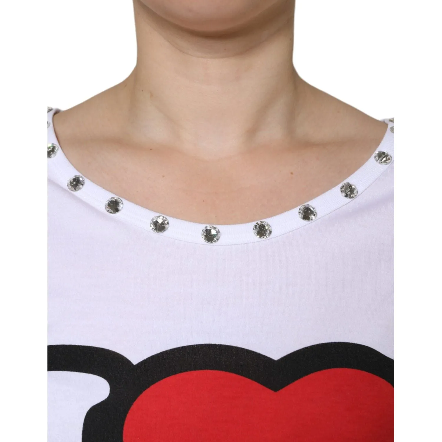 Dolce & Gabbana White I Love The Love Embellished Tank Top