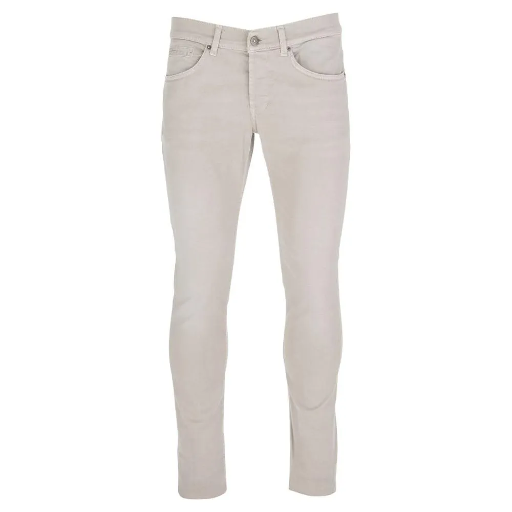 Dondup Chic Beige Stretch Cotton Trousers