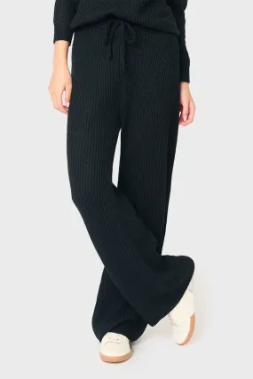 Drawstring Pull On Ribbed Sweater Knit Pant