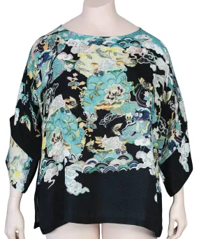 Dressori Silk Kimono Sleeve Top