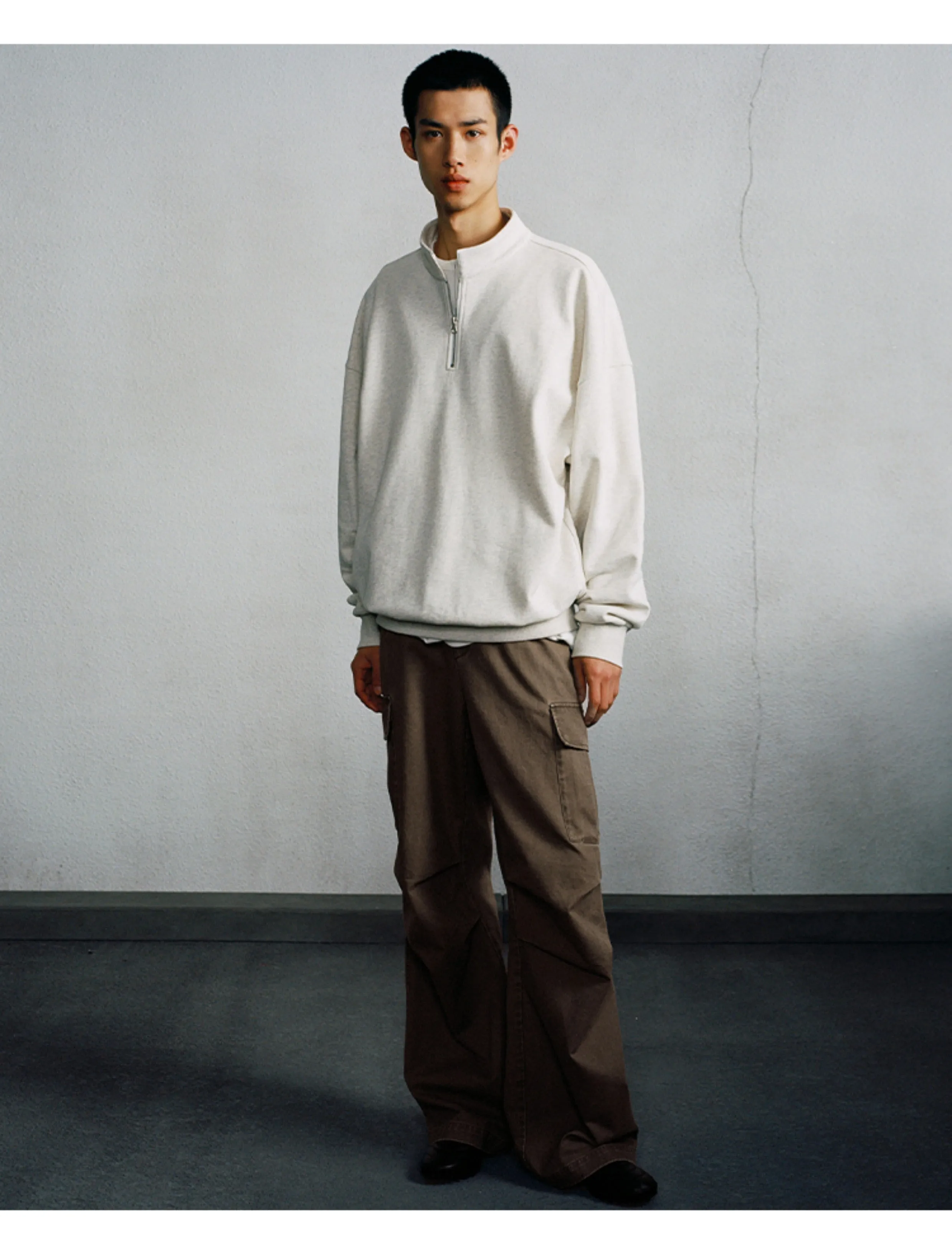 Elastic waist cargo casual pants