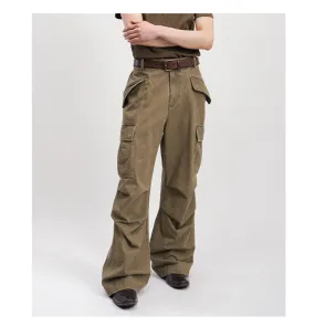 Elastic waist cargo casual pants