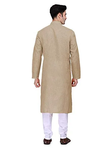 Elina Fashion Men's Cotton Kurta Pajama Set Tunic Indian Traditional Wear