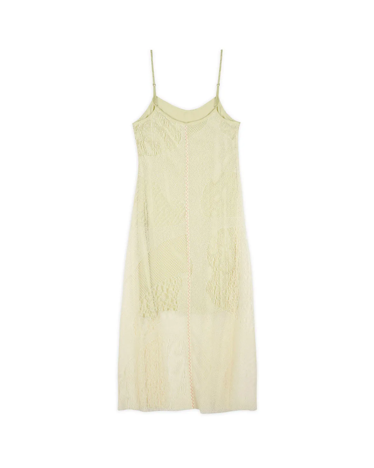 Engineered Cloud Mesh Slip Dress - Natural