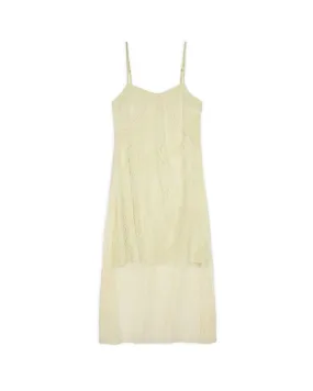 Engineered Cloud Mesh Slip Dress - Natural