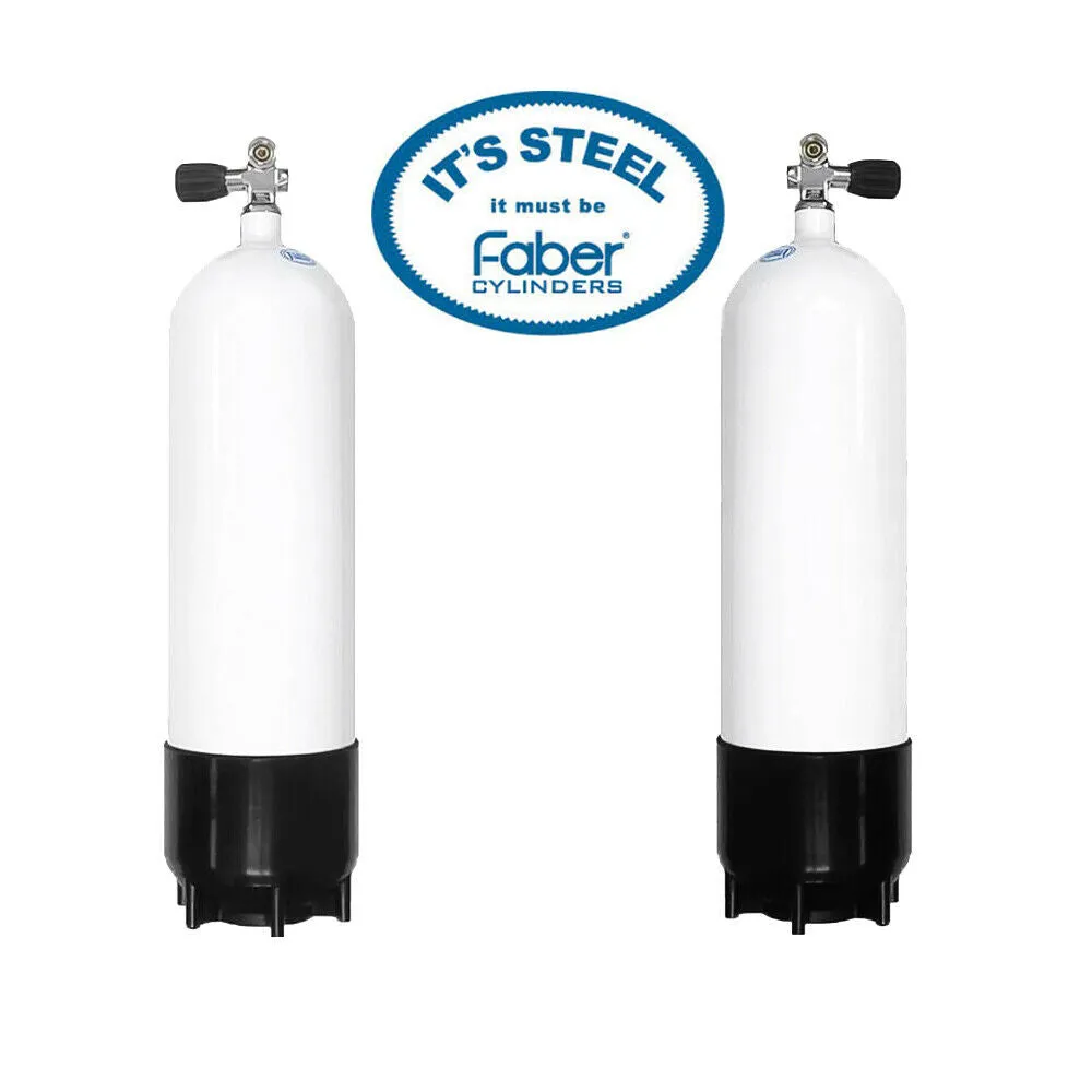 Faber 7L Steel Tank Cylinder with Din /K Valve (232 bar)