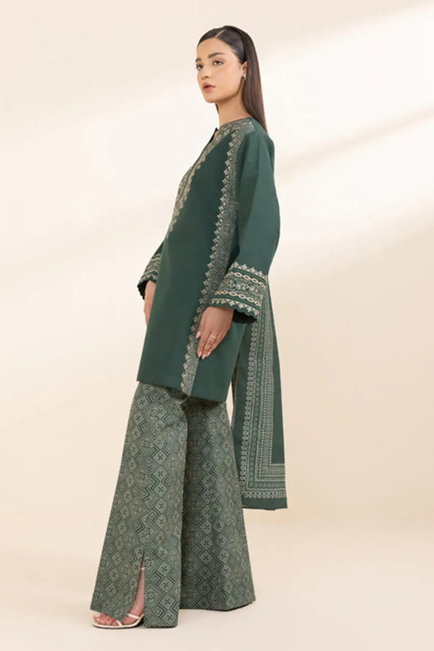 Fall Winter'24 - 3 Piece - Embroidered Light Khaddar Suit 3PEDY24DFV86