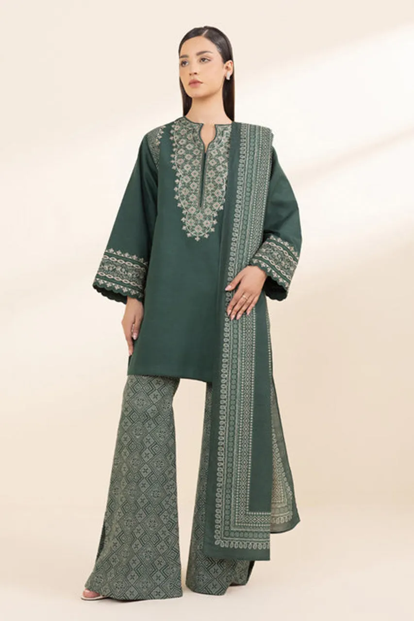 Fall Winter'24 - 3 Piece - Embroidered Light Khaddar Suit 3PEDY24DFV86