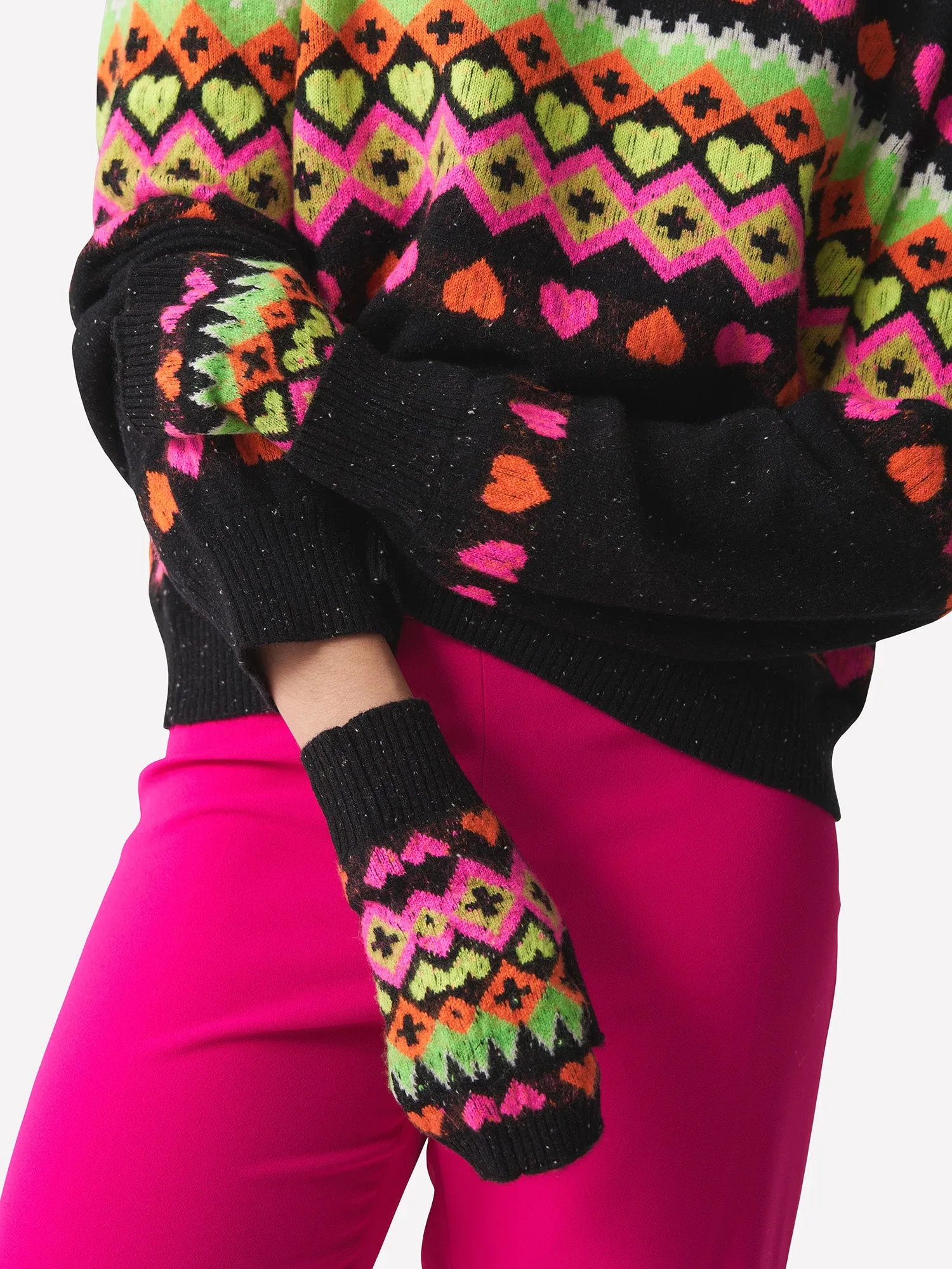 Farley Fairisle Cashmere Wrist Warmers