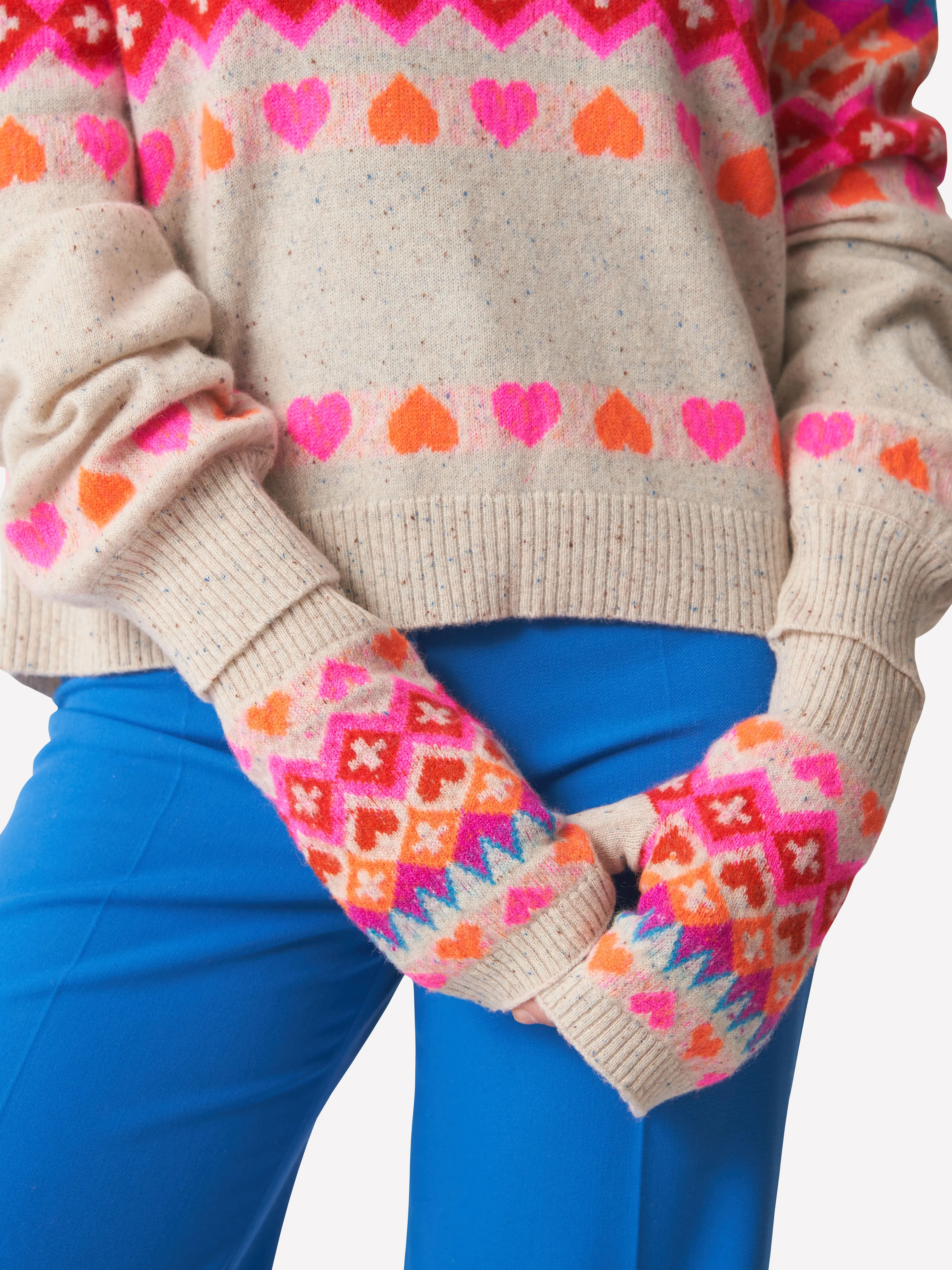 Farley Fairisle Cashmere Wrist Warmers