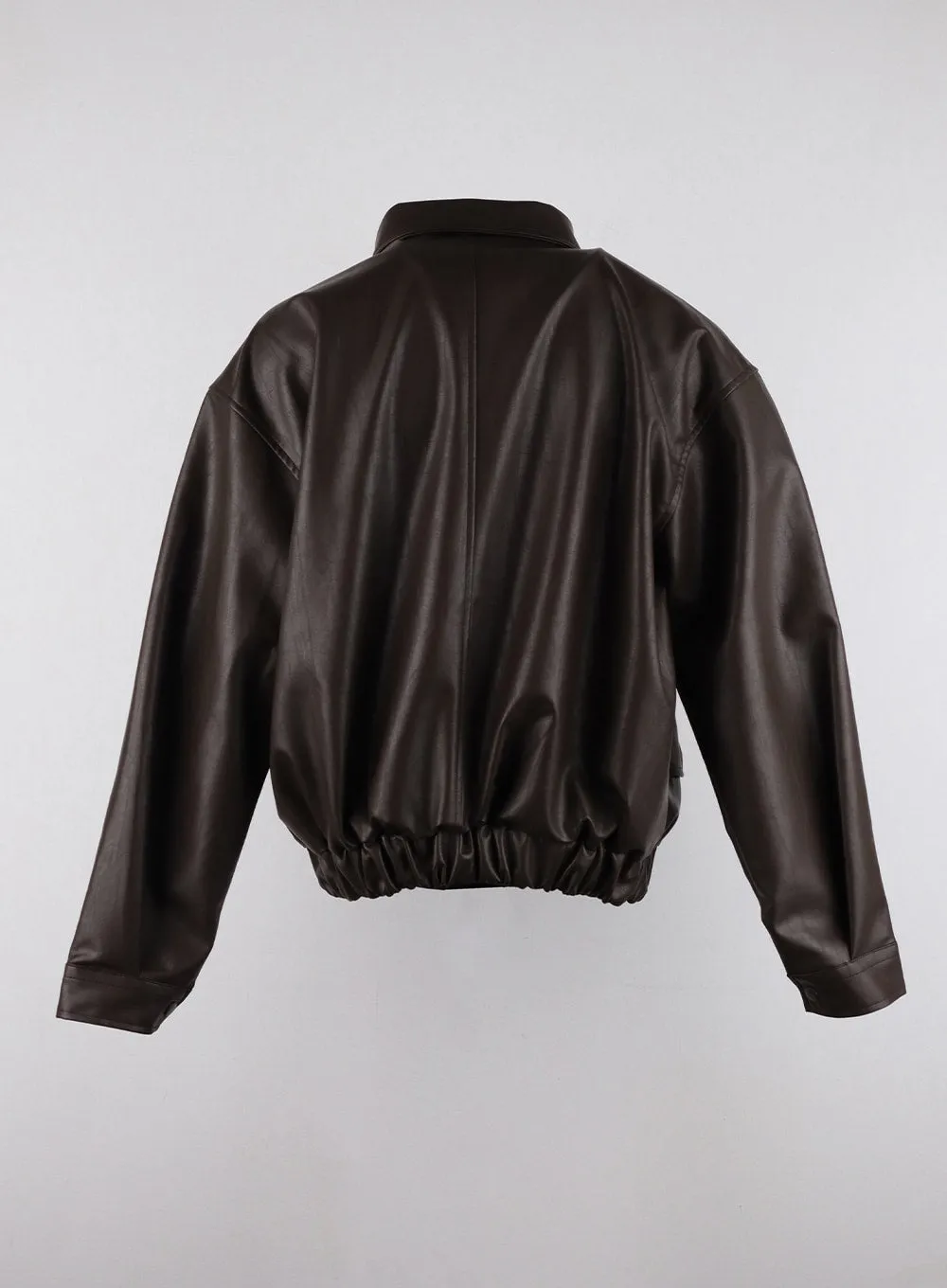 Faux Leather Bomber Jacket CD321