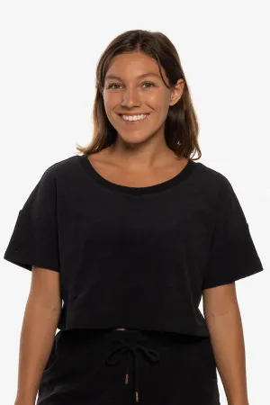 Final Sale Blaire Cropped Terry Cloth Tee