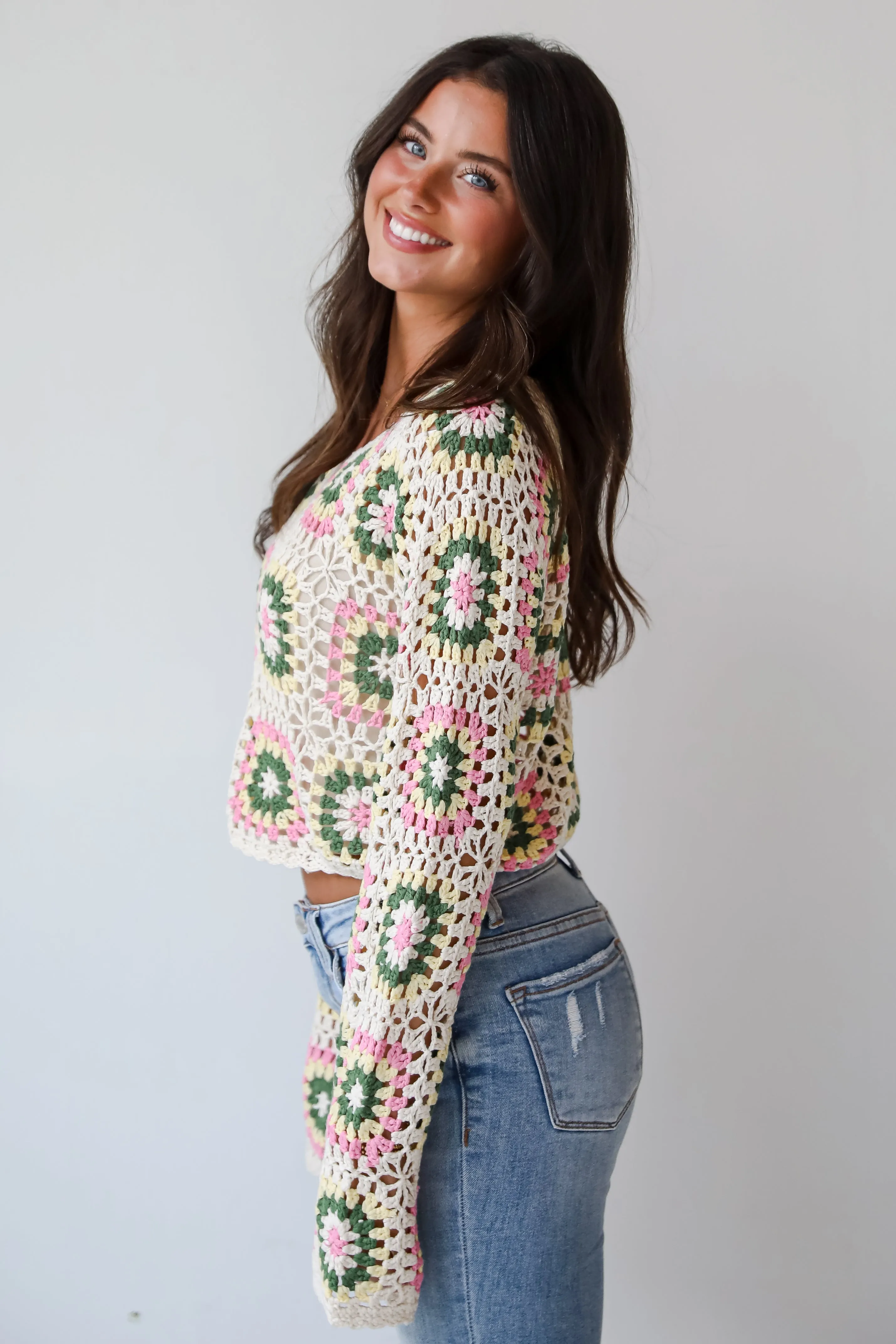 FINAL SALE - Cultivated Coolness Crochet Knit Top