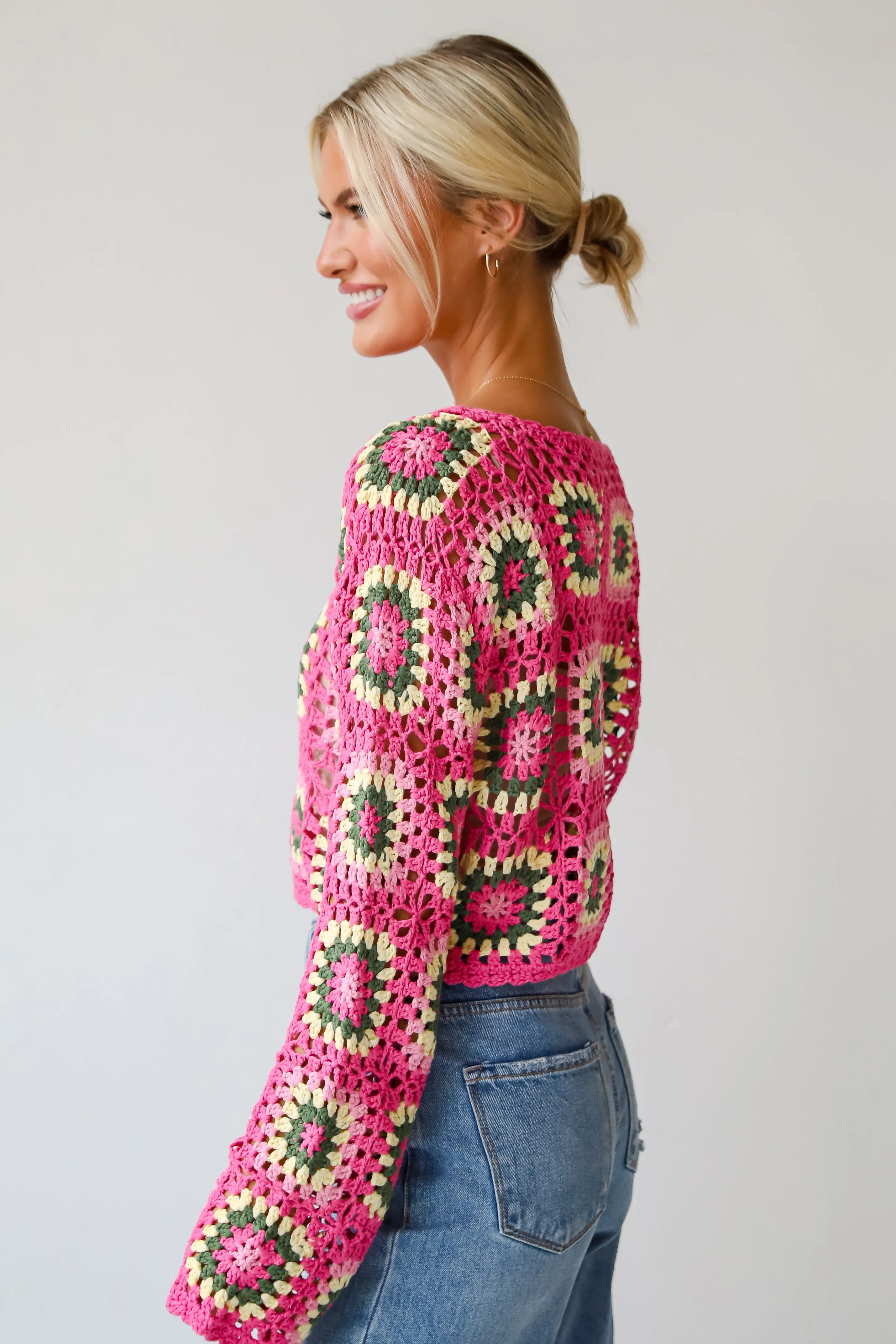 FINAL SALE - Cultivated Coolness Crochet Knit Top