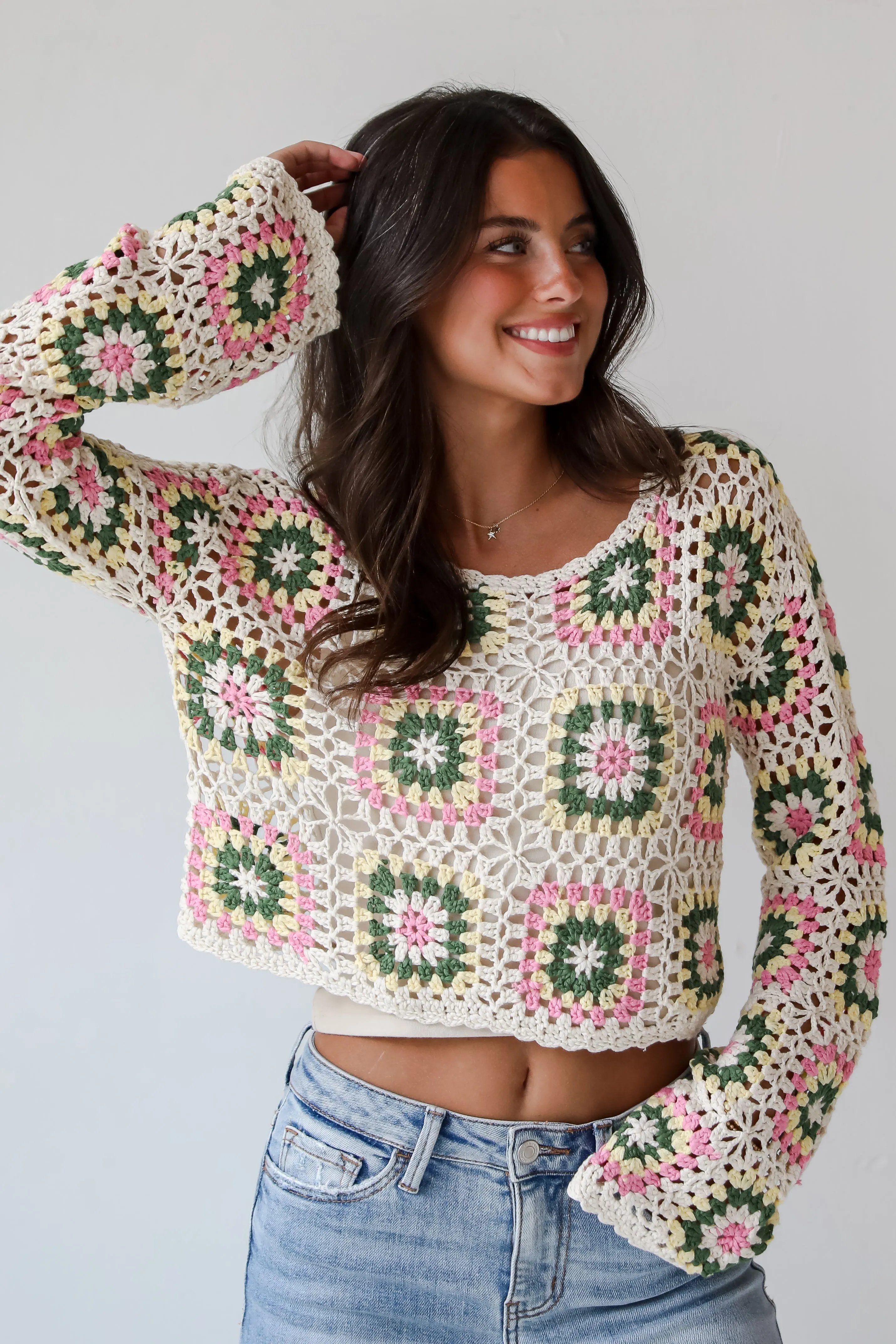 FINAL SALE - Cultivated Coolness Crochet Knit Top