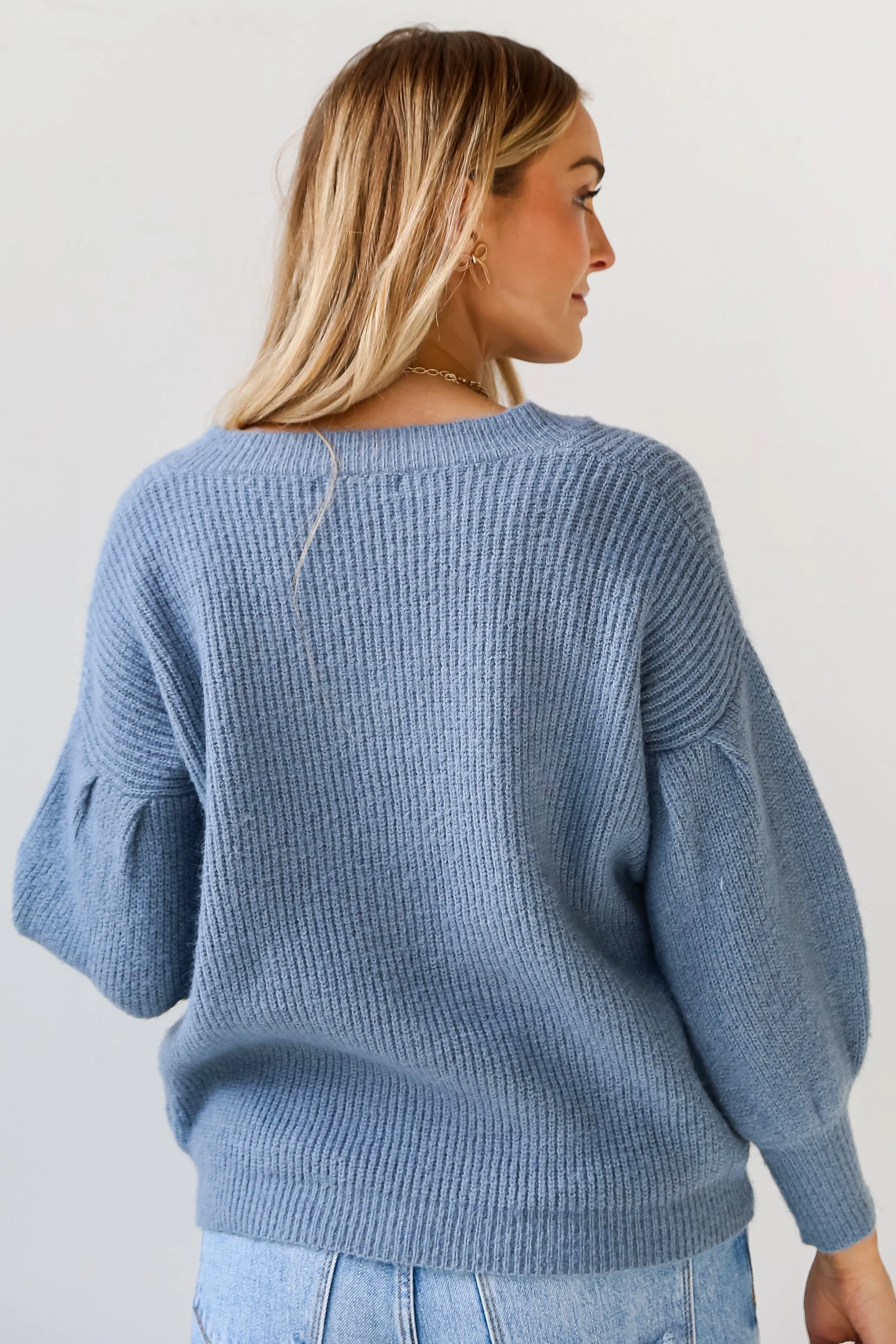 FINAL SALE - Warm Bliss Denim Sweater