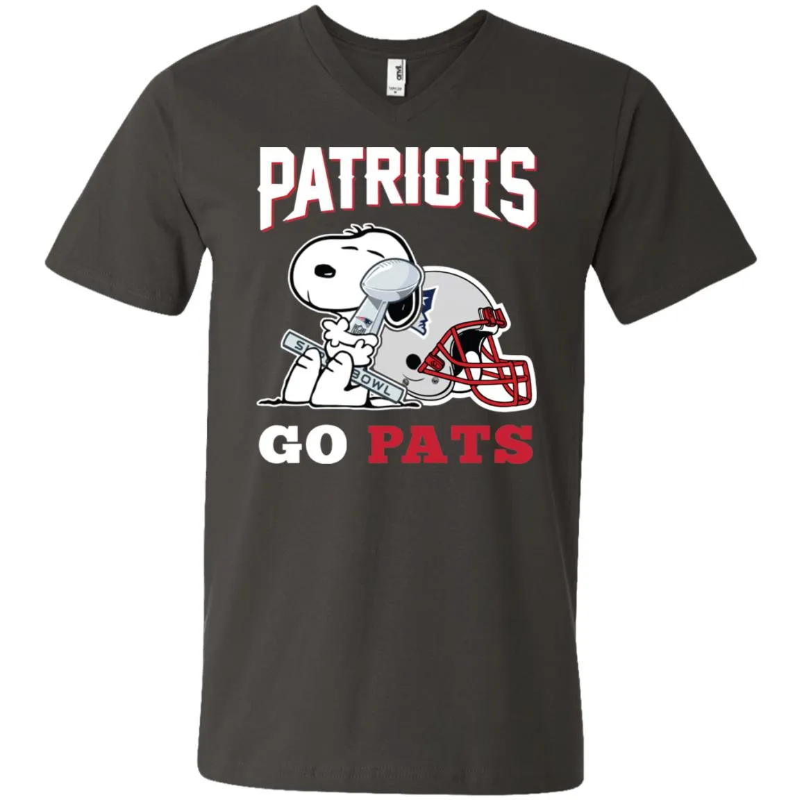 Go Pats - New England Patriots Super Bowl 2019 Snoopy Football Nfl Men V-Neck T-Shirt