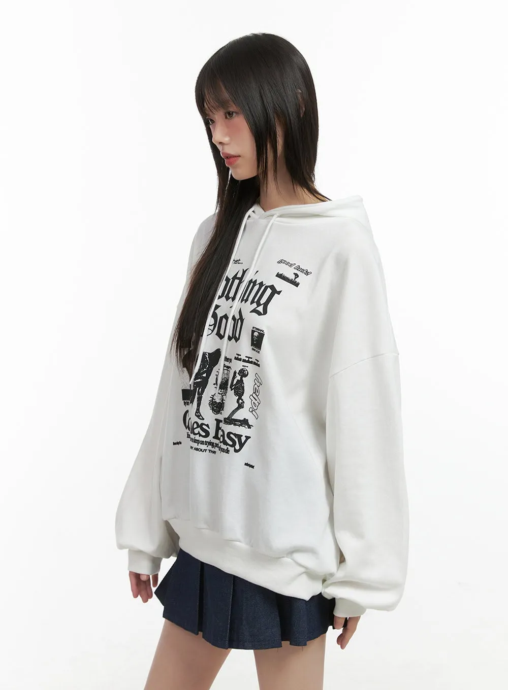 Graphic Loose Hoodie CO410