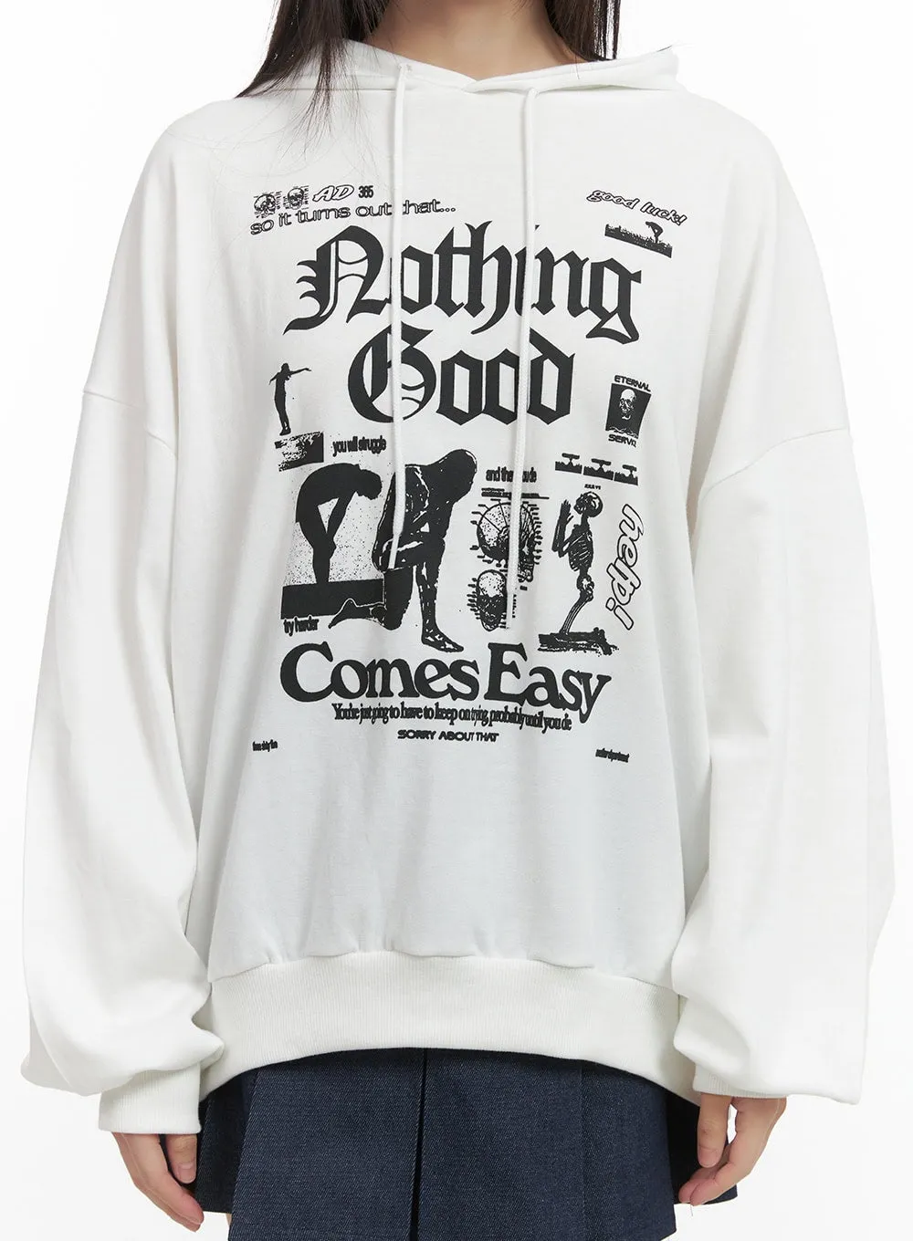 Graphic Loose Hoodie CO410