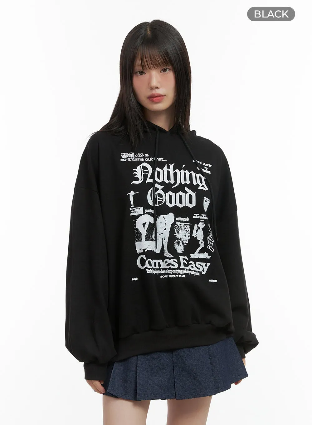 Graphic Loose Hoodie CO410