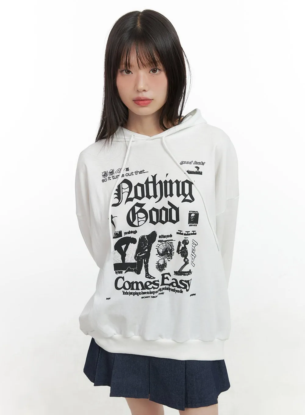 Graphic Loose Hoodie CO410