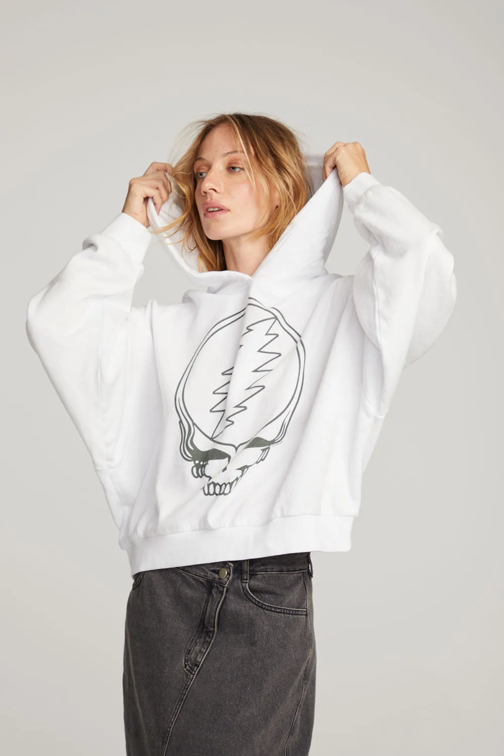 Grateful Dead Steal Your Face Pullover Hoodie - White