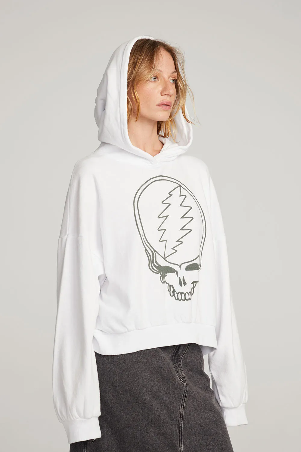 Grateful Dead Steal Your Face Pullover Hoodie - White