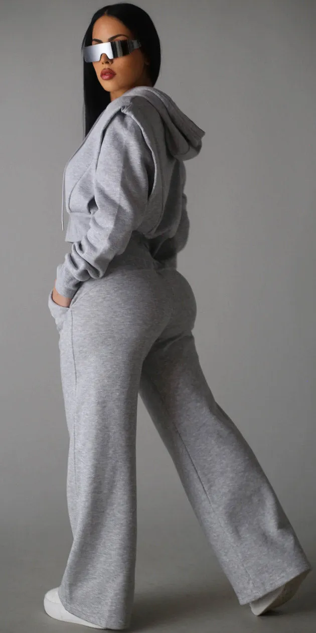 Grey Hoodie & Sweatpants Combo