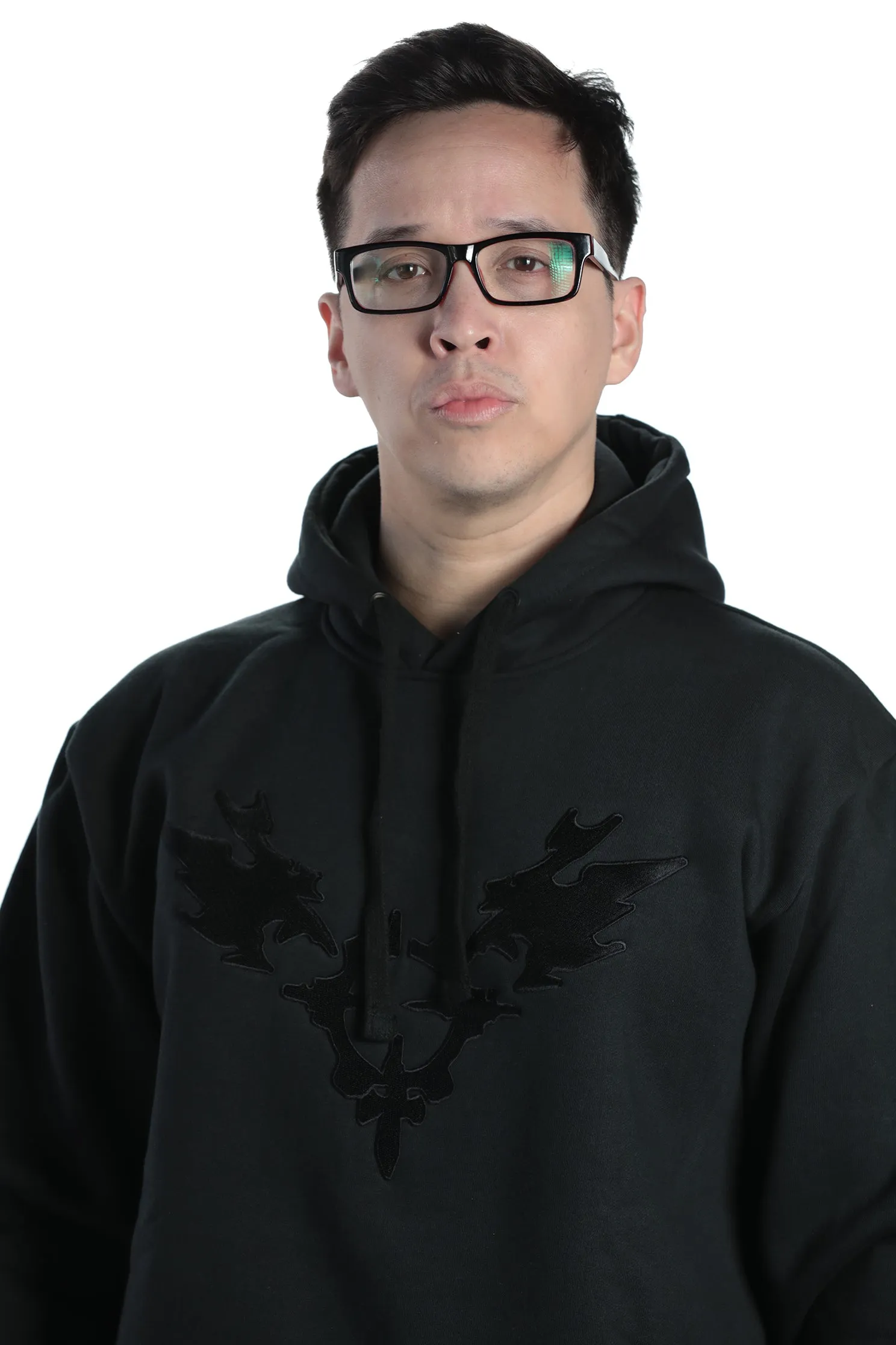 GUILTY GEAR - 'Strive Crest' Premium Embroidered Pullover Hoodie - Black