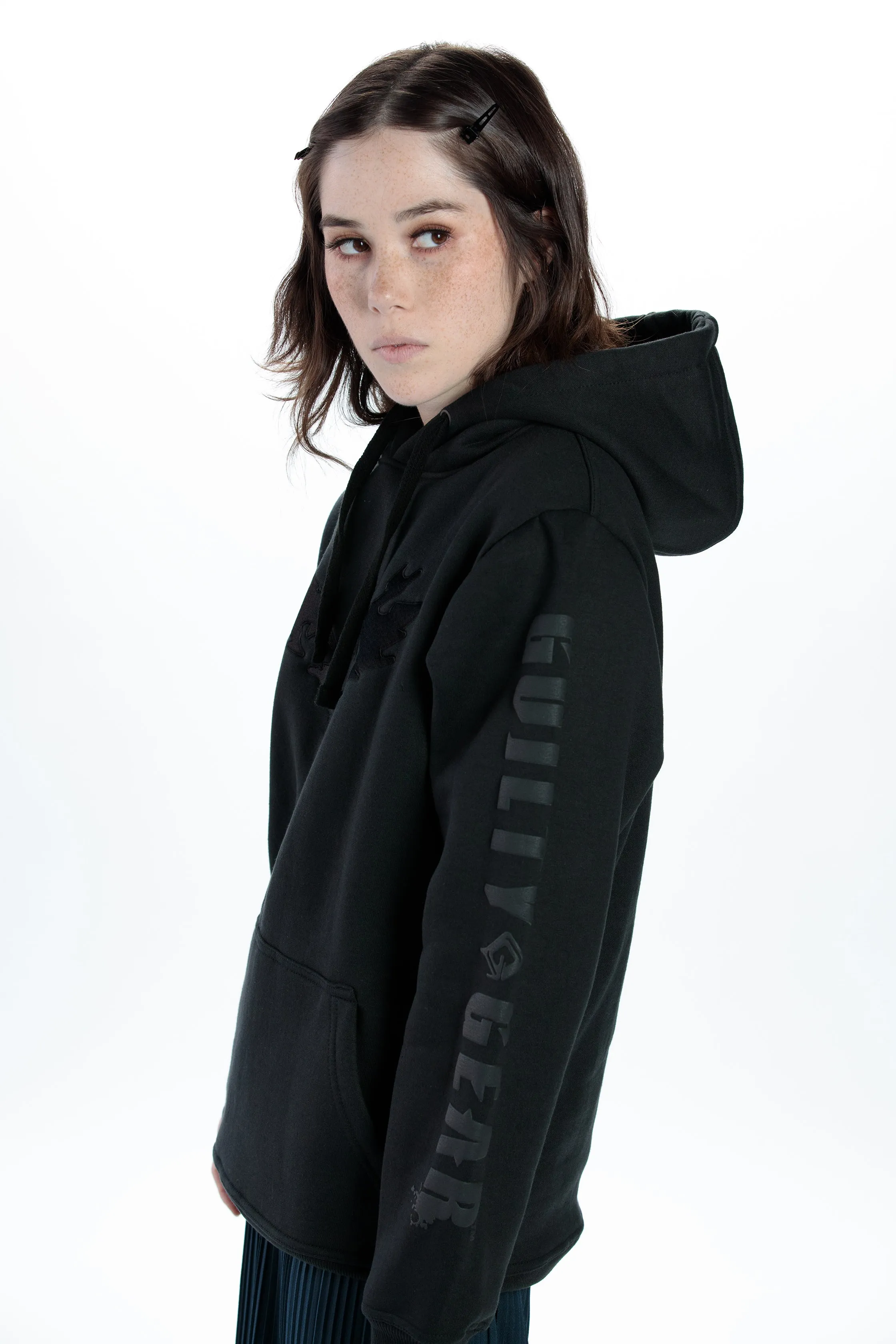 GUILTY GEAR - 'Strive Crest' Premium Embroidered Pullover Hoodie - Black