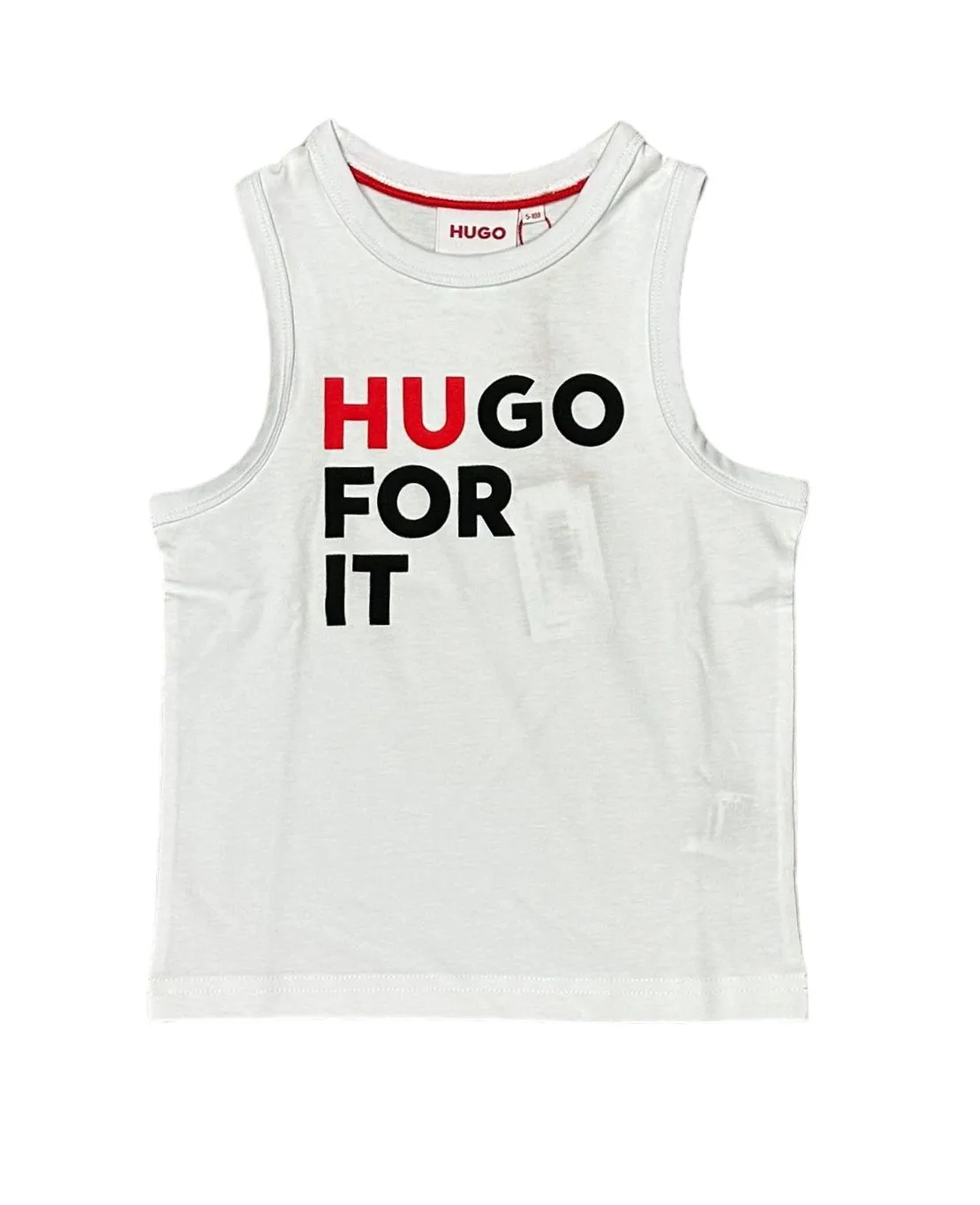 H White 'Hugo For It' Tank