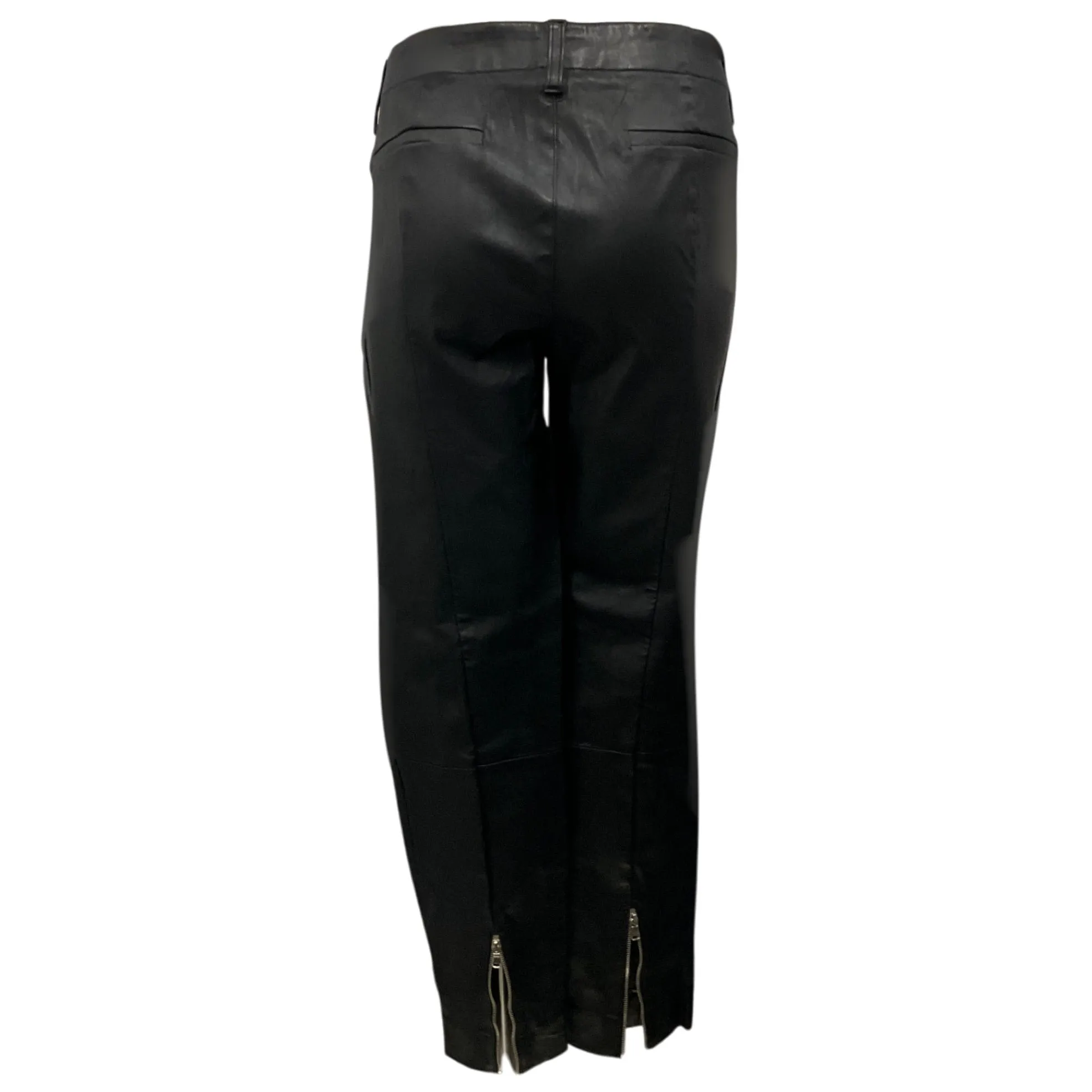 J Brand Black Super Skinny Leather Cargo Pants