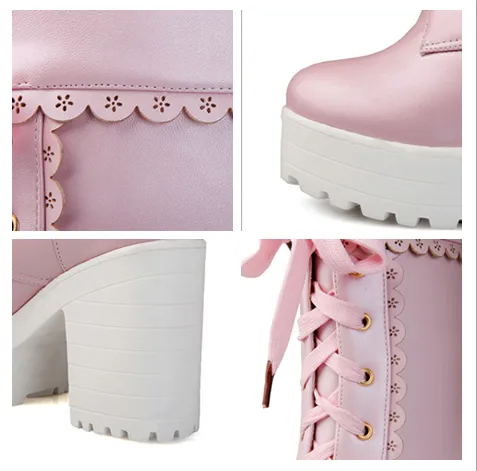 Japanese Kawaii Lolita Heels Boots AD0207