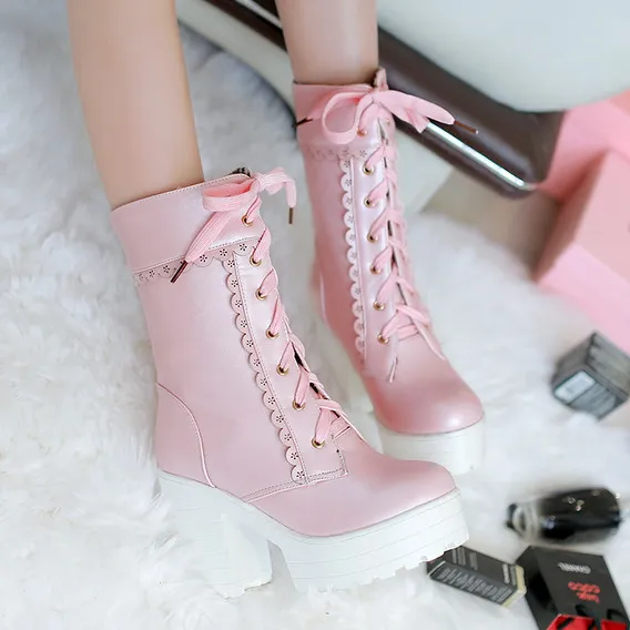 Japanese Kawaii Lolita Heels Boots AD0207