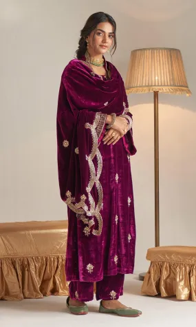 Khizaan Embroidered Orchid Only Shawl