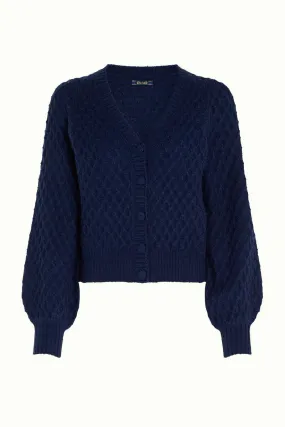 King Louie Cardi V Farfalle Ink Blue