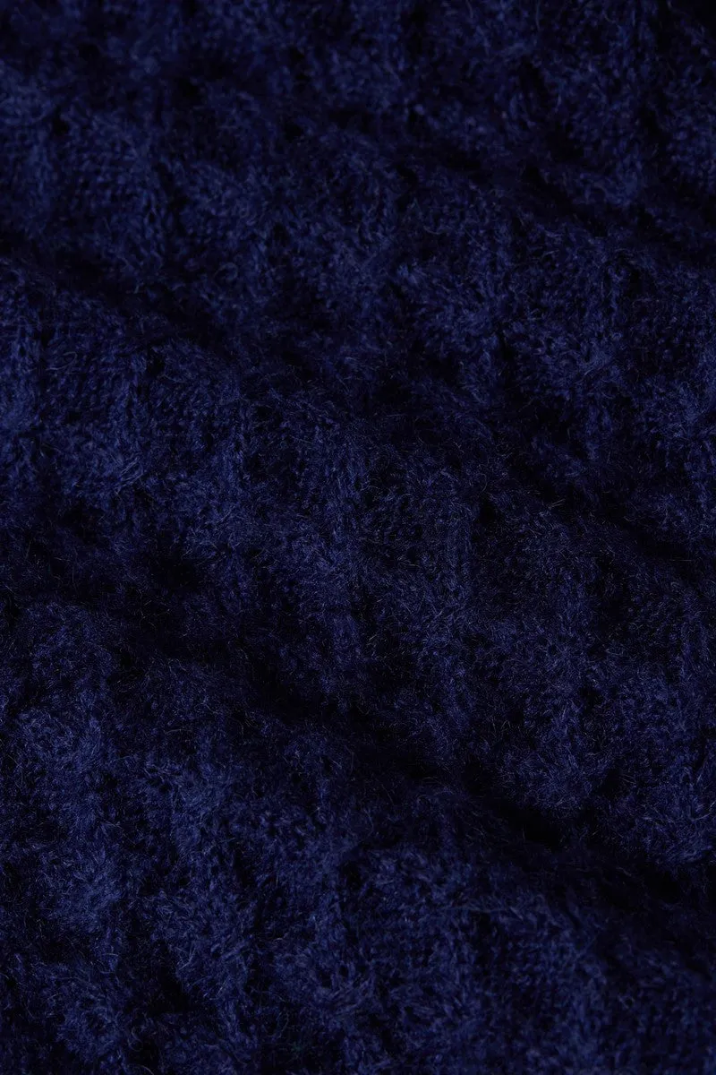 King Louie Cardi V Farfalle Ink Blue