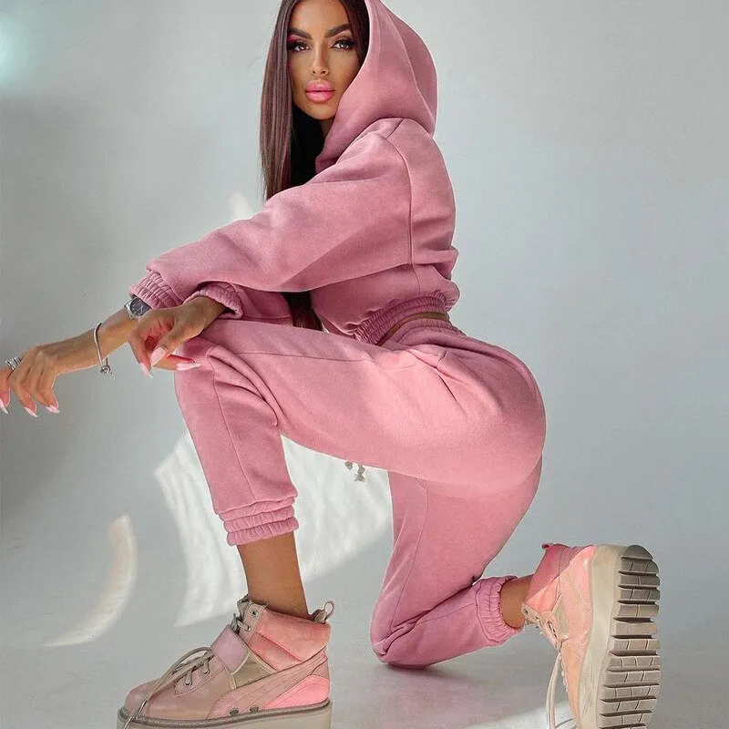 KittenAlarm - Mojoyce New Oversized Hoodie And Pants Set For Women Hooded Sporty Leggings Matching Tracksuit Two Piece Sets Womens Outfits